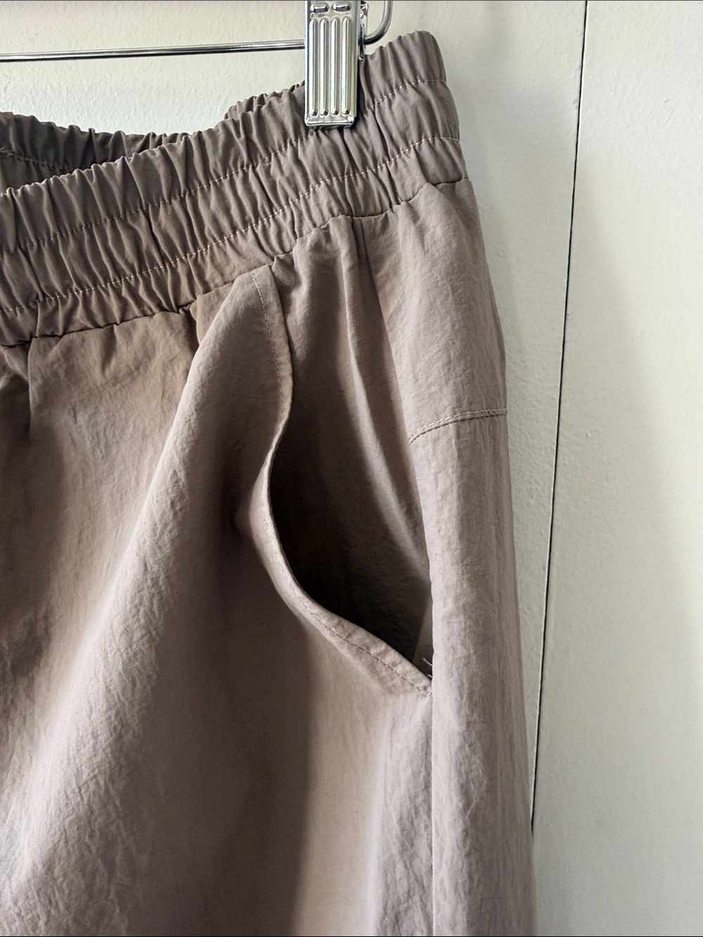 The Giving Movement Cargo Nylon Joggers Taupe Zip Pocket (M/L) - Picture 5 of 8